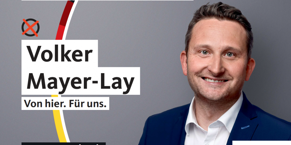 Bundestagswahl am 26.09.2021 <br>Erststimme Volker Mayer-Lay!