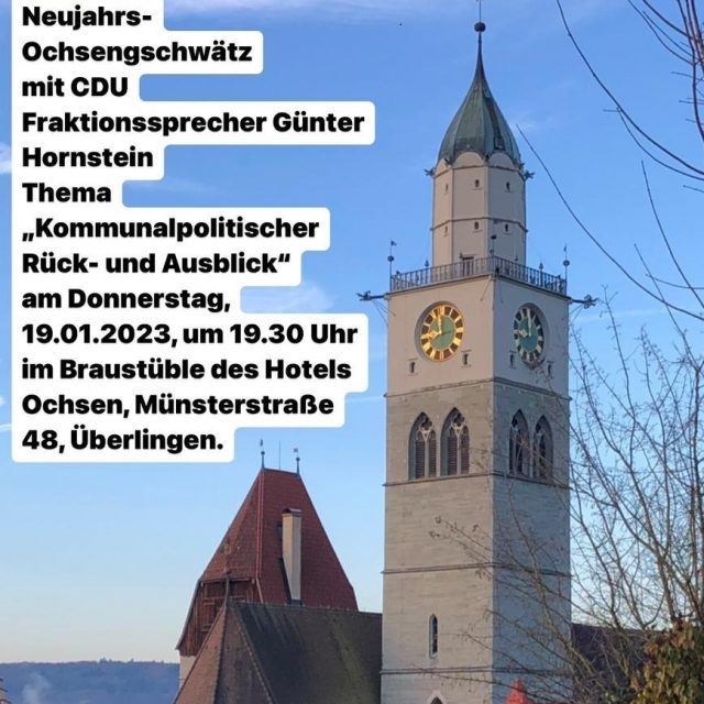 Einladung zum Neujahrs-Ochsengschwätz mit Günter Hornstein am 19.01.2023