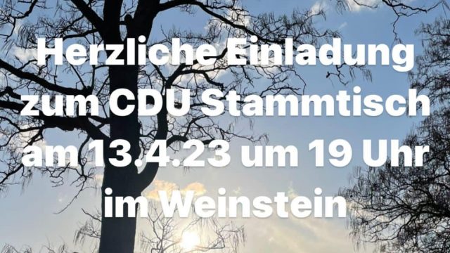 Bürgerstammtisch am 13.04.2023 <br> im Weinstein