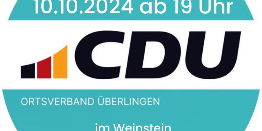 Bürgerstammtisch am 10.10.2024 ab 19 Uhr im Weinstein