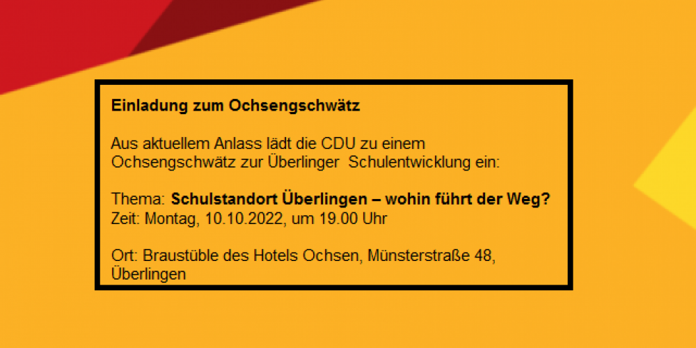 Einladung zum Ochsengschwätz