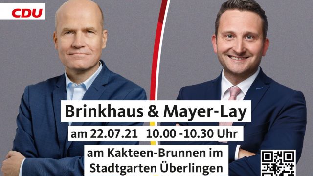 Brinkhaus & Mayer-Lay am 22.07.2021 um <br>10.00 Uhr am Kakteenbrunnen im Stadtgarten Überlingen