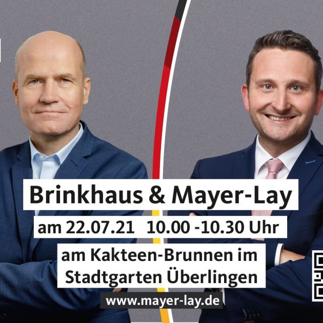 Brinkhaus & Mayer-Lay am 22.07.2021 um <br>10.00 Uhr am Kakteenbrunnen im Stadtgarten Überlingen